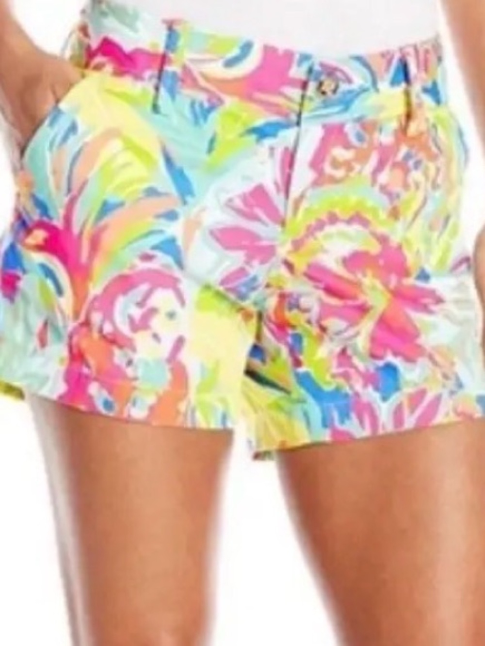 Lilly Pulitzer Callahan Shorts in the bright, tropical "Casa Banana" print